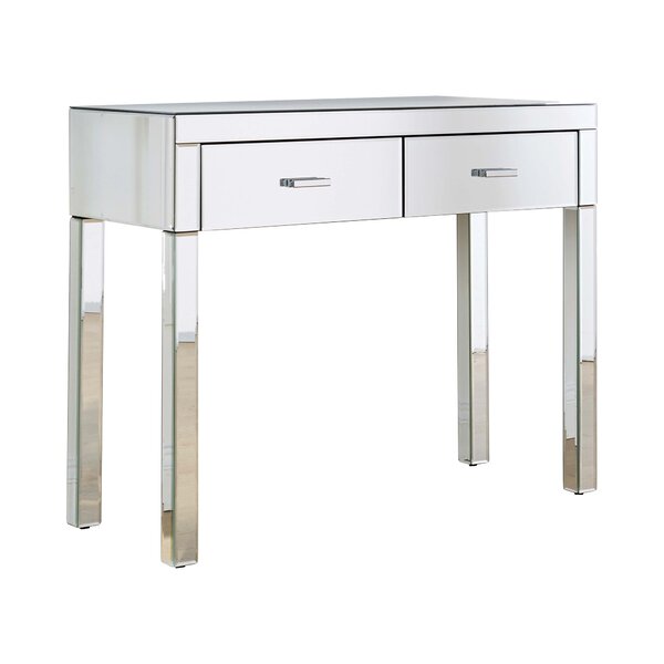 Narrow mirrored dressing deals table